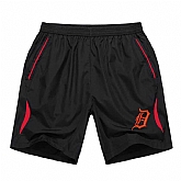 Men's Detroit Tigers Black Red Stripe MLB Shorts,baseball caps,new era cap wholesale,wholesale hats